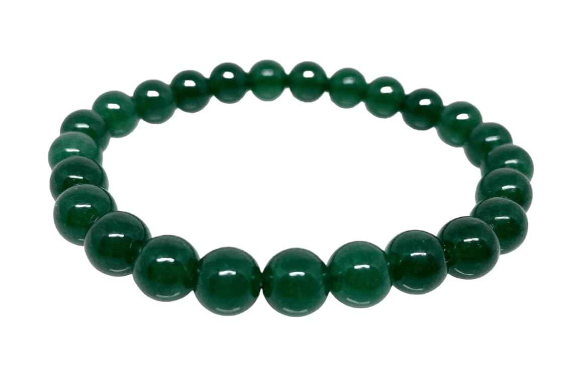 Divinity Crystals Green Jade Healing Bracelet for Men and Women - AAA Grade Original Gemstone Stretchable Wellness Accessory for Yoga, Reiki, and Feng Shui Default Title